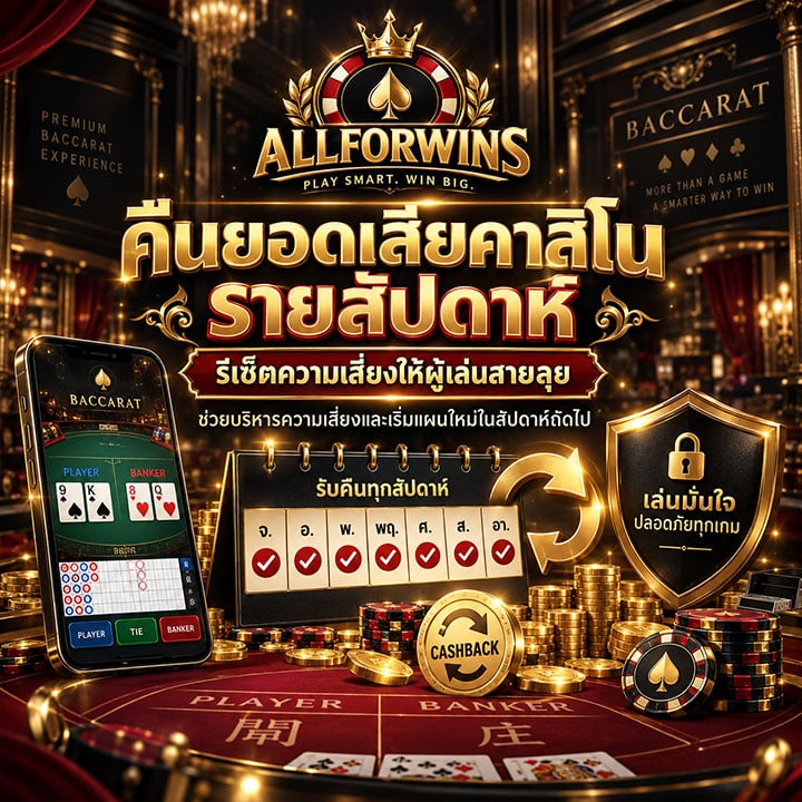 คืนยอดเสียคาสิโน รายสัปดาห์